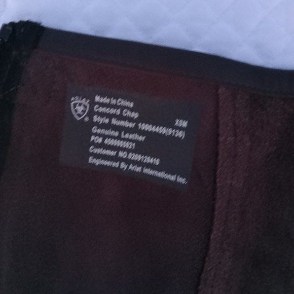 NWT Ariat concord half chaps size XSM style 10004459 chocolate - Picture 7 of 9
